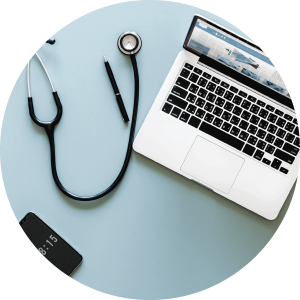 Stethoscope and laptop: Identity and Access Management