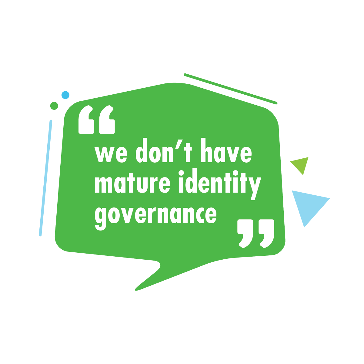 "We don't have mature identity governance."