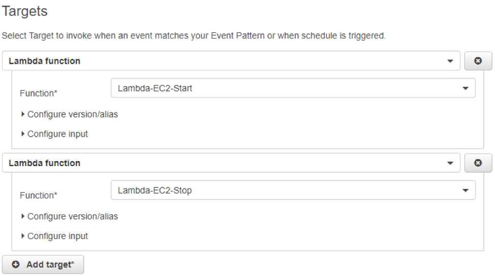 Target Lambda Functions