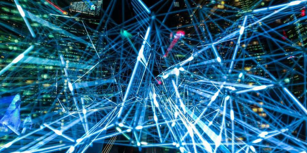 Fast paced city lights