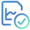 chart and checkmark icon