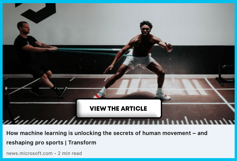 Sports image with view the article button