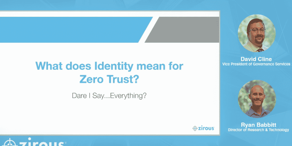 Zero Trust And Zirous Presentation Cover