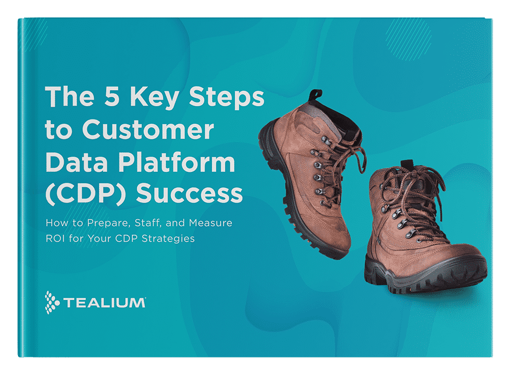 % Key Steps to Customer Data Platform CP Success Book Cover with Shoes Walking