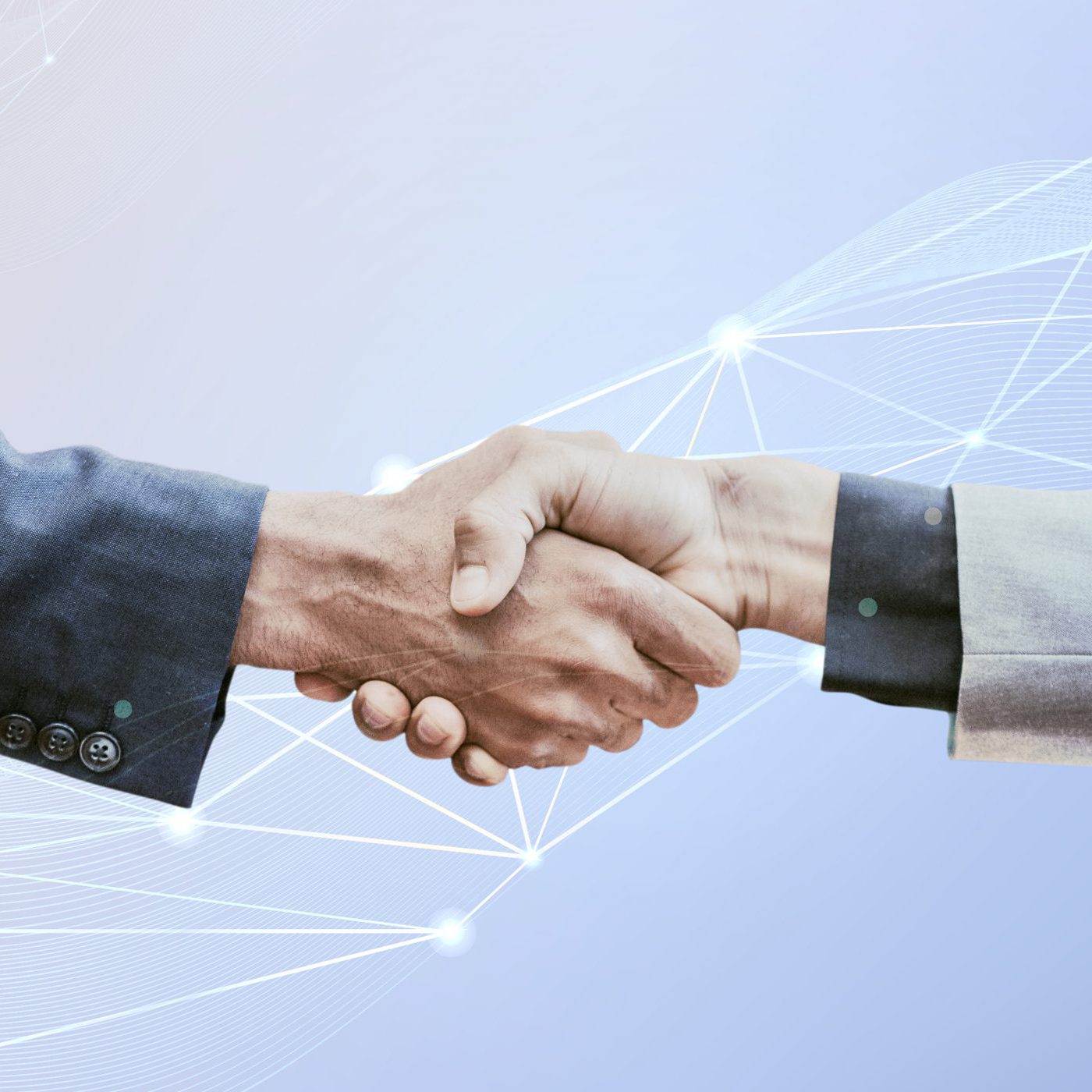 Partnership handshake innovation corporate business concept